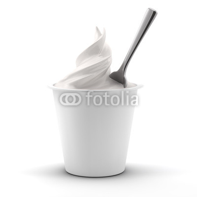 Yogurt isolated on white background