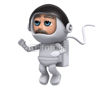 3d Astronaut spacewalk