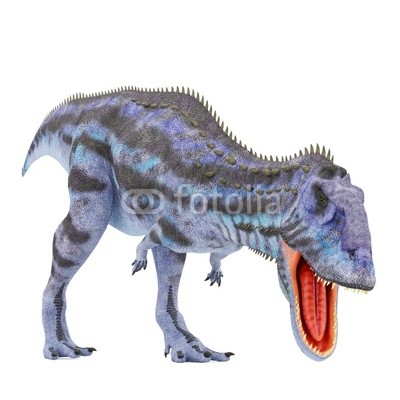blue majungasaurus eating