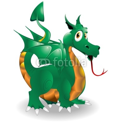 Drago Cucciolo Cartoon-Baby Dragon-Vector