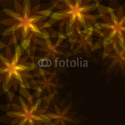 Floral background with decorative pattern