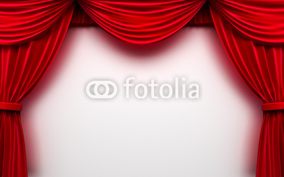 Curtain frame on white background