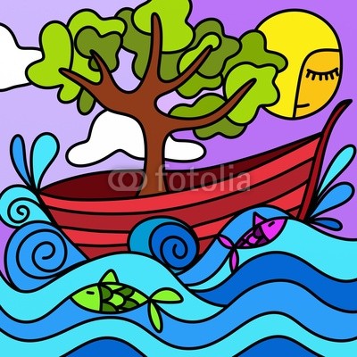 albero in barca