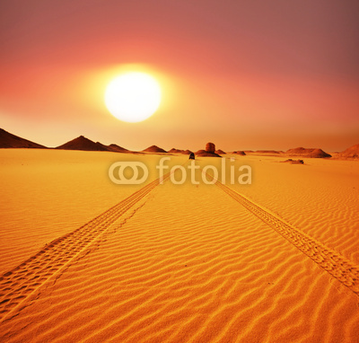 Desert on sunset