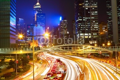 traffic night in city