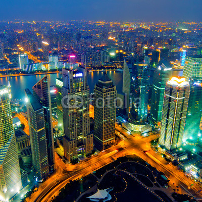 night view of China shanghai