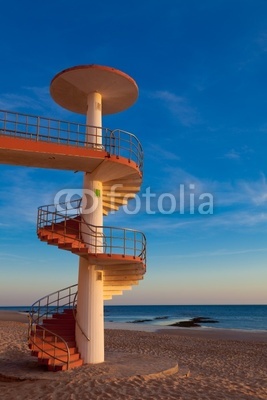 Stairs of snail on the beach
