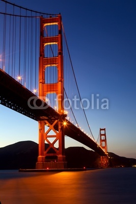 Golden Gate Bridge at dusk, San Francisco, California