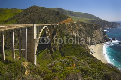 Bridge  along  pacific ocean near Big Sur; California, USA