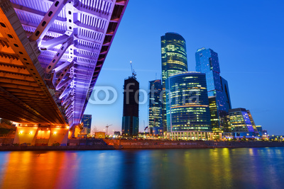 Moscow City at night