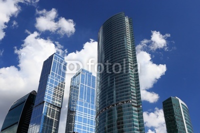Skyscrapers And Sky With Clouds