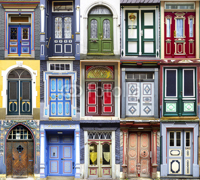 Collage of the Goslar doors.