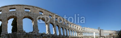 Panoramic view of the Arena (colosseum)  in Pula, Croatia