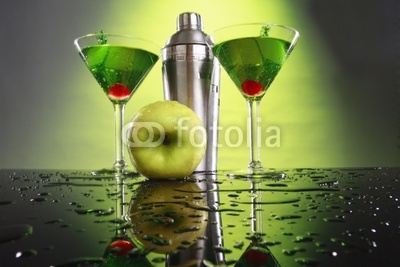Apple martini and shaker