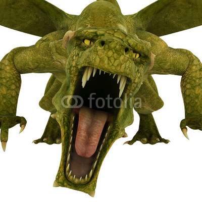 green dragon front attack close up