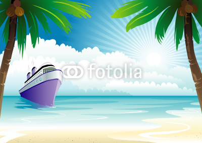 Bon Voyage Vacation, vector illustration layers file