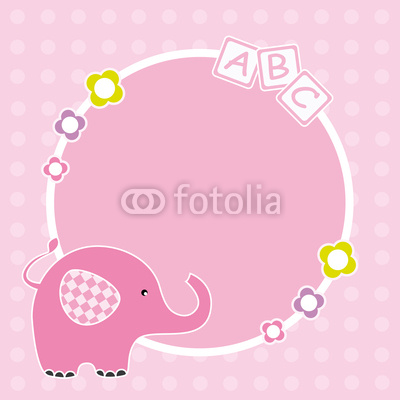 Marco elefante para niña