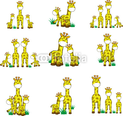 giraffe family set