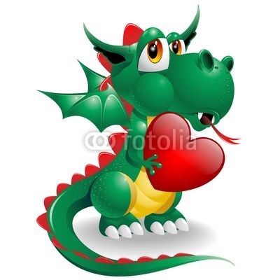 Drago Cucciolo Amore-Baby Dragon Love Symbol 2012-Vector