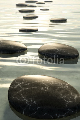 step stones black