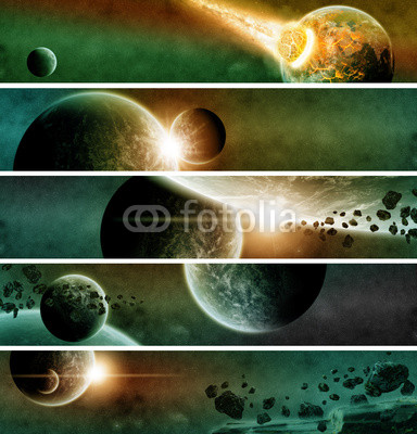 Planet apocalypse web banner collection