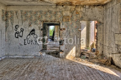 Inside of derelict abandoned house
