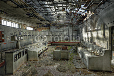 Control room of an abandoned coal mine