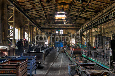 Factory hall in the old iron foundry