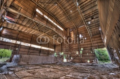 Derelict interior of dilapidated manufacture