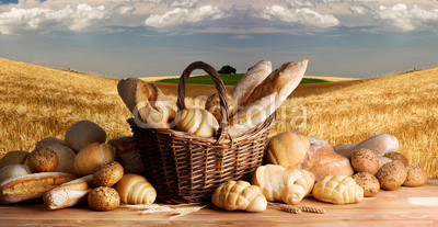 Bread on the wooden table