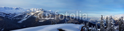 Vue panoramique sur les Arcs dans les Alpes française